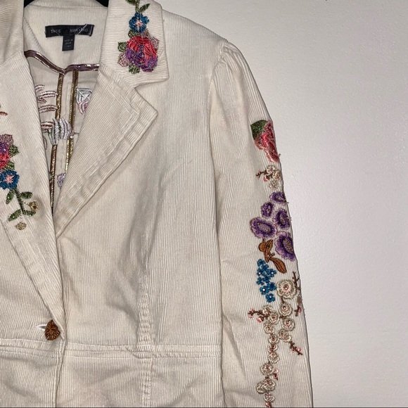 Corduroy embroidered blazer jacket - Picture 9 of 10
